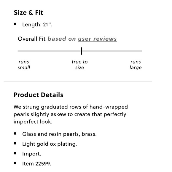 JCREW PEARL TWISTED HAMMOCK NECKLACE NWT - Picture 8 of 10